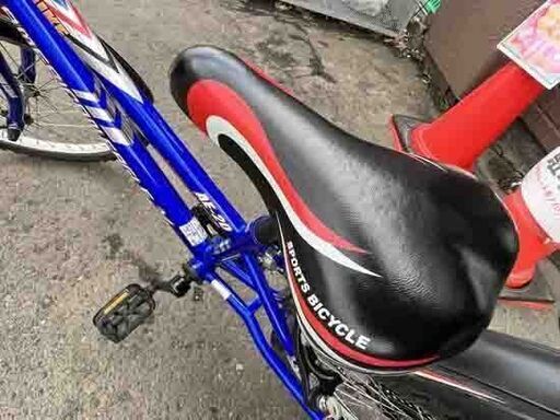 子供用自転車 20インチ 6段変速 ブルー 青 アメリカンイーグル ジュニアサイクル マウンテンバイク 鍵付き ライト電球要交換 ☆ 