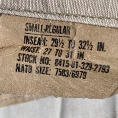 [米軍実物]上下DLA100-90- C-0349COMBAT デザートカモ U.S.A の画像