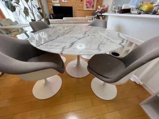 大理石　ダイニングテーブル＆椅子