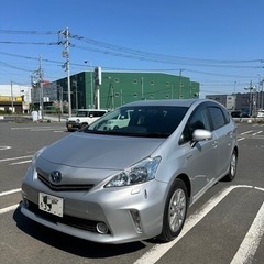 プリウスアルファ平成23年車 Gグレード　75,151km 車検...