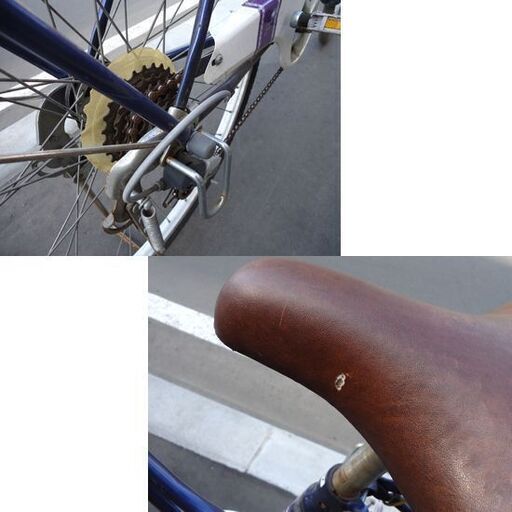 訳あり 27インチ 6段変速 カギ付 紺色 シティサイクル☆ 札幌市 豊平区