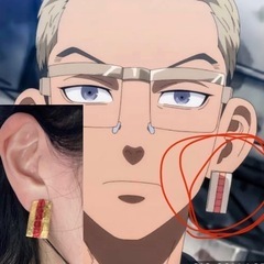 東リべ、稀咲鉄太、手作り、ピアス風イヤリング、耳飾り、コスプレ、東京リベンジャーズ、黄色、ゴールド、赤、きさきてった、東京卍リベンジャーズ、大人気、アニメ、漫画、マンガ、シンプルデザイン、アクセサリー、学園祭、お祭り、イベント、文化祭、パーティー用、クリスマスの画像