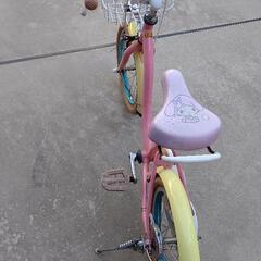 （購入者が決まりました）マイメロディ　女児向け自転車　（使用感あり）の画像