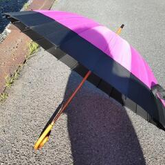 値引き☆★おしゃれな雨傘 骨多い 中古 ピンク色 袋有り
