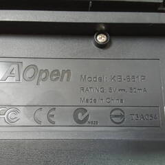 AOpen Keyboard キーボード　KB-861P 本体のみ PS2　動作未確認 ジャンクにての画像