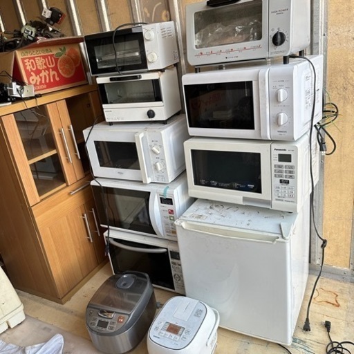 電子レンジ　オーブン　冷蔵庫　炊飯器　Panasonic 象印　SHARP ハイアール　東芝