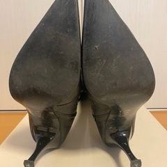 ブーツ　ブラックレザーの画像