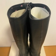 ブーツ　ブラックレザーの画像