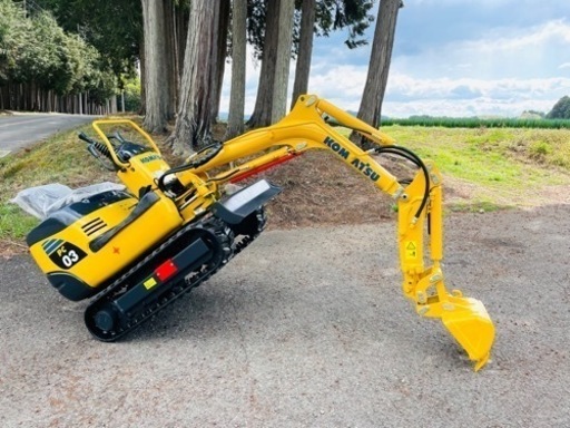 コマツPC03-2ミニユンボ☆油圧式ショベル ☆ ブレーカー配管付き