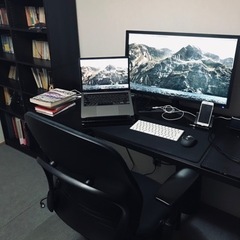 IKEA 200x60cm 天板(ブラック)&足5本&付属ネジ