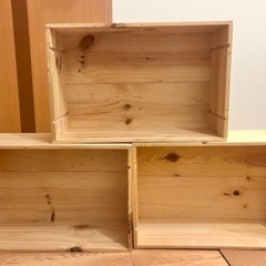 【取引終了】ワイン箱3つ　りんご箱 収納