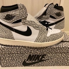 29.5cm NIKE AIR JORDAN HI ナイキ　エアジョーダン1 ハイ ホワイト セメント 新品未使用の画像