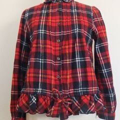 〇良品〇【natural couture】チェック柄シャツ　＃M...