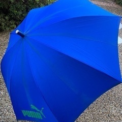 子供用傘　プーマ　PUMA  青  55㎝　ジャンプ傘　汚れあり