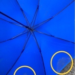 子供用傘　プーマ　PUMA  青  55㎝　ジャンプ傘　汚れありの画像
