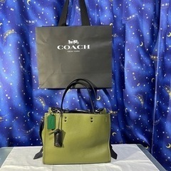 美品未使用 コーチ COACH ローグバッグ グラブタン ぺブルレザー