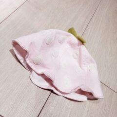 💖💖💖名古屋市千種💖💖💖🍲50円👏【44cm🌈綿100％💕日本製】赤ちゃん〜子ども用帽子❤️イチゴ🍓がかわゆい😍💖収益の一部をボランティア活動へ🎉🎉🎉の画像