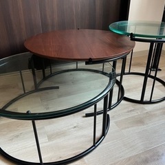 高級家具日本フクラ】センターテーブル サイドテーブル セパレート