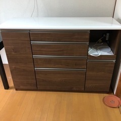【美品】キッチンカウンター　大川家具