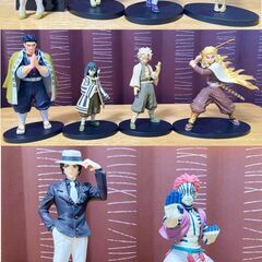 鬼滅の刃 フィギュアセット　15体セット（大量の未使用キーホルダー等グッズのおまけ付）の画像