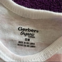⑧ガーバー Gerber ボディスーツ　半袖　12m 70の画像