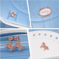 【新品】大人気 女の子ランドセル ユニコーンモデル 高級 大容量 軽量 6年保証 全国送料無料 スクールバック 小学生通学カバン  水色ｘ白の画像