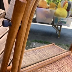 【お取引先決定】コンパクトな籐の鏡台　卓上ドレッサー　引き出し付き　天然ラタンの画像