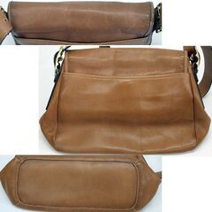 COACH コーチ レザー ショルダーバッグ キャメル ライトブラウン 9333 斜め掛け　ブランド ☆ PayPay(ペイペイ)決済可能 ☆ 札幌市 豊平区 平岸の画像