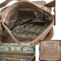 COACH コーチ レザー ショルダーバッグ キャメル ライトブラウン 9333 斜め掛け　ブランド ☆ PayPay(ペイペイ)決済可能 ☆ 札幌市 豊平区 平岸の画像