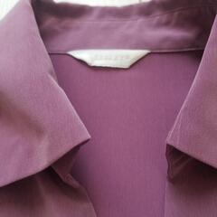 【難あり】パープル　ブラウス　シャツ　羽織の画像
