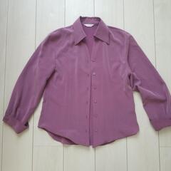 【難あり】パープル　ブラウス　シャツ　羽織の画像