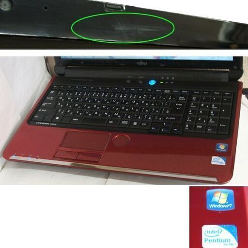 富士通 15.6型 ノートPC LIFEBOOK FMVA52CRJ2 メモリ4GB HDD約300GB