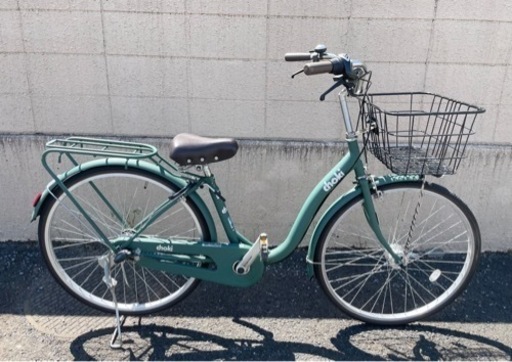 GM720【フリーパワーアシスト搭載】choki 3段ギア オートライト 26インチ ママチャリ  自転車 緑  リサイクルケイラック朝霞田島店