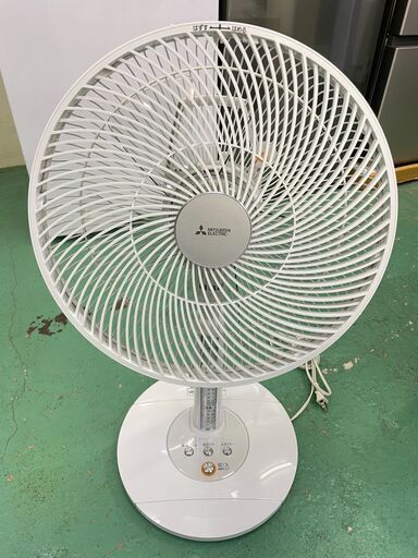 【三菱】リビング扇風機 5枚羽根 2016年 R30J-MT-W MITSUBISHI 入切タイマー ベビー風 リズム風 生活家電 福島 郡山市 a