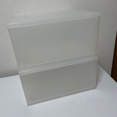 小物ケース MEDIX 2つ 幅約26cm×奥行約33.5cm×高さ約18cm の画像