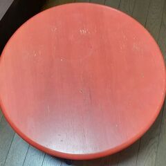 丸型・赤・脚折テーブル★あげます★取りに来てくれる方限定