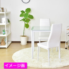 幅75cm ダイニングセット レイブン3点セットの画像