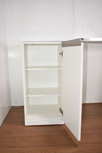 【ヤ取終了2/7】≪yw613≫ 美品/展示品 ニトリ 3ピース キャビネット付きキッチンカウンター 作業台 幅約160cm×高さ約8