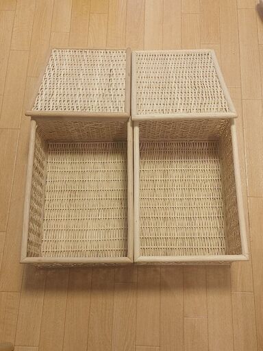 無印良品 ラタンボックス×2個