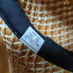 天然草　夏の帽子　手編み　新品の画像
