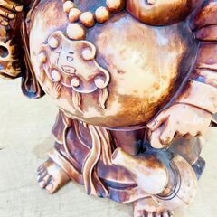 木彫り像 置物 布袋様 七福神 縁起物①の画像