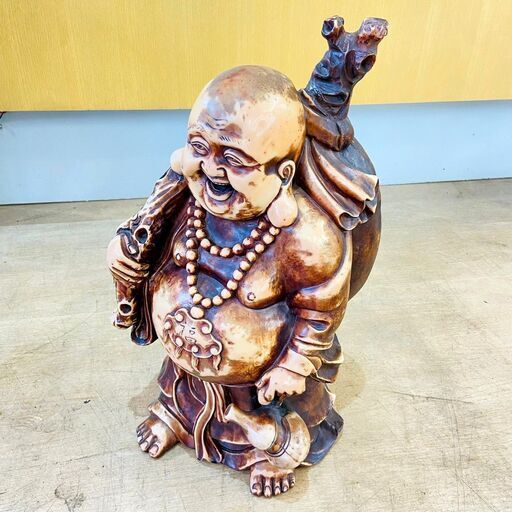 木彫り像 置物 布袋様 七福神 縁起物①