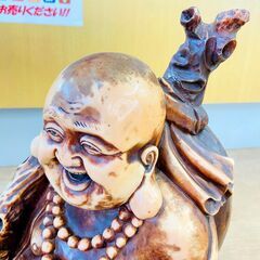 木彫り像 置物 布袋様 七福神 縁起物①の画像