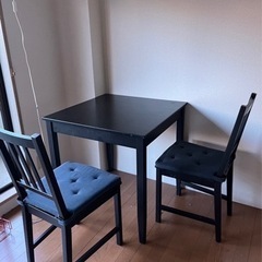 IKEA イケア　テーブル イスセット2人掛け