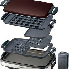 象印 ホットプレート 3.5枚タイプ やきやき 焼肉+たこ焼き+...