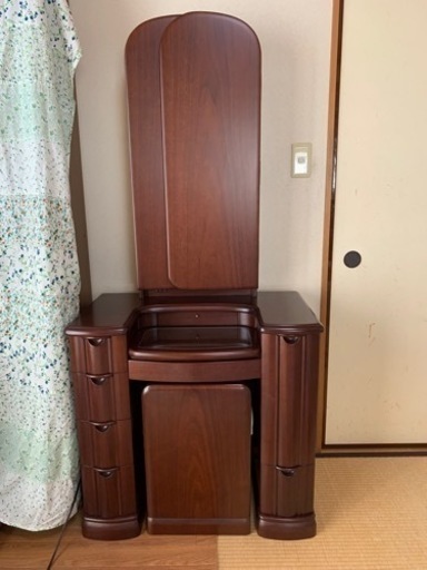 【高級　紫檀材】三面鏡　ドレッサー