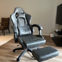 【超美品】ゲーミングチェア(ハイバック)伸縮オットマン