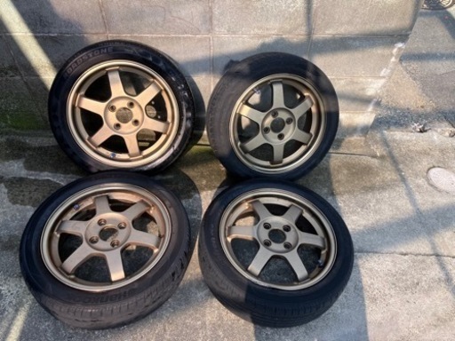 RAYS VOLKRACING TE37 15インチ 5.5j +45 鍛造 ブロンズアルマイト レイズ PCD100 軽自動車に！