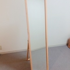 無印良品　パイン材全身鏡　スタンドミラー