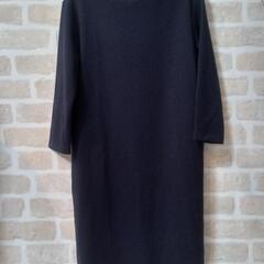 新品★ユニクロ七分袖ストレッチワンピース★Lサイズ